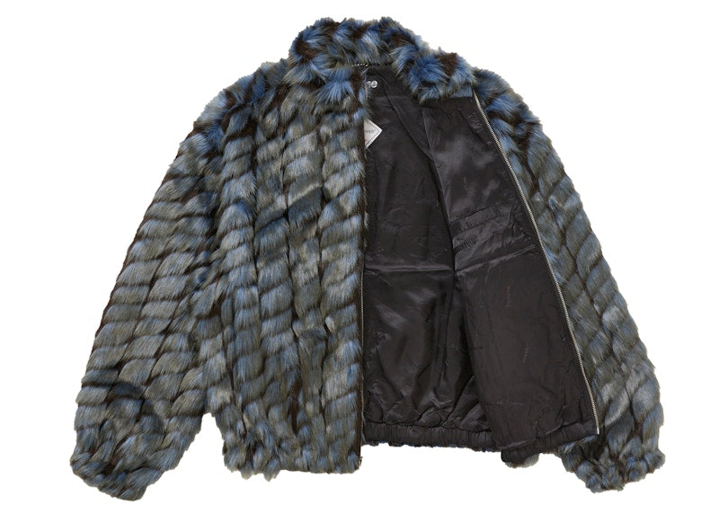 Supreme 2-Tone WINDSTOPPER Faux Fur Jacket Blue