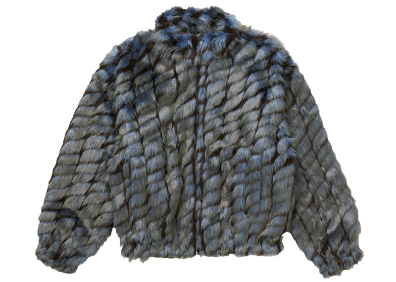 Supreme 2-Tone WINDSTOPPER Faux Fur Jacket Blue