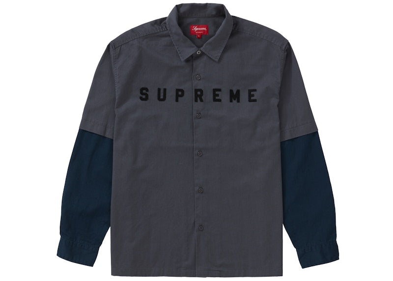 Supreme 2-Tone Work Shirt Dark Grey