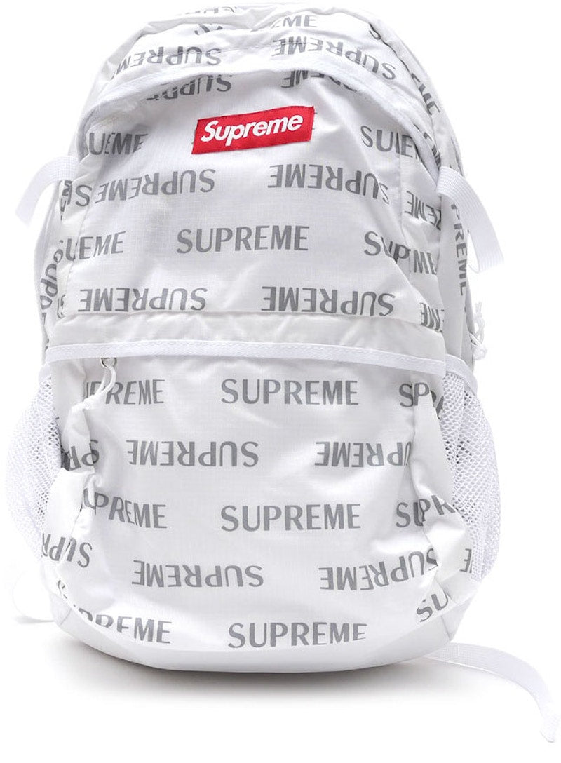 Supreme 3M Reflective Repeat Backpack White