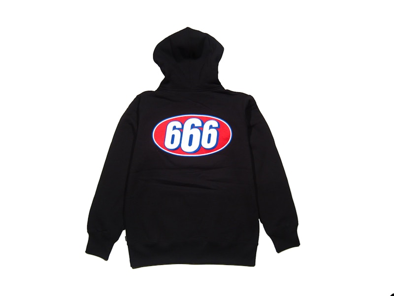 Supreme 666 Zip Up Hooded Sweatshirt Black