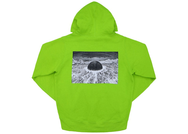Supreme AKIRA Patches Hooded Sweatshirt Lime