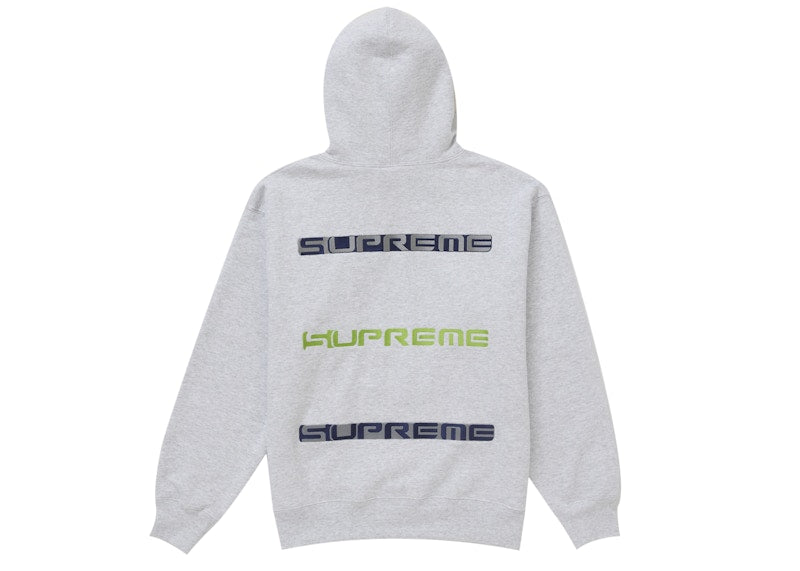 Supreme AOI Stacked Hooded Sweatshirt Heather Grey