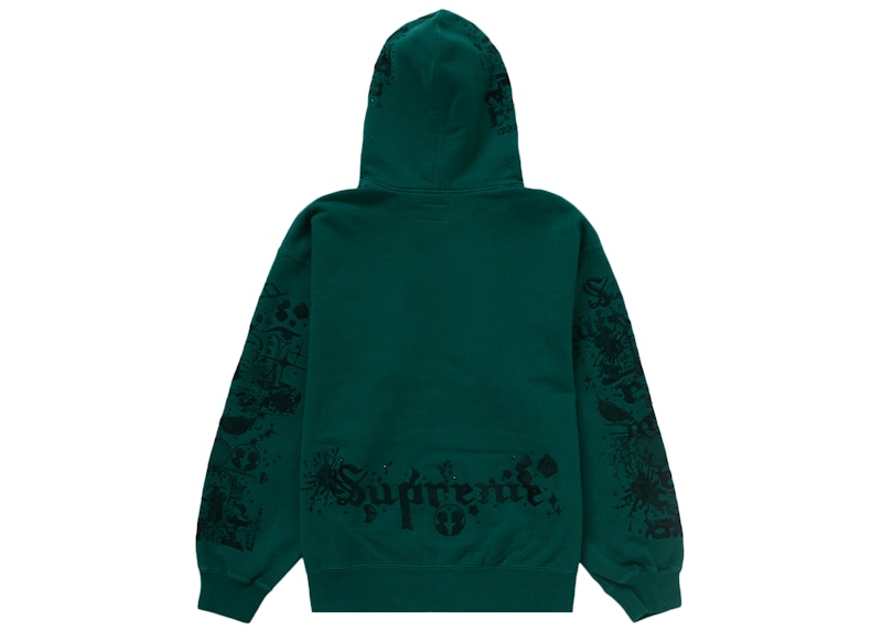 Supreme AOI Zip Up Hooded Sweatshirt Teal