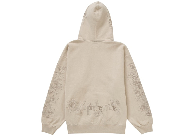 Supreme AOI Zip Up Hooded Sweatshirt Natural