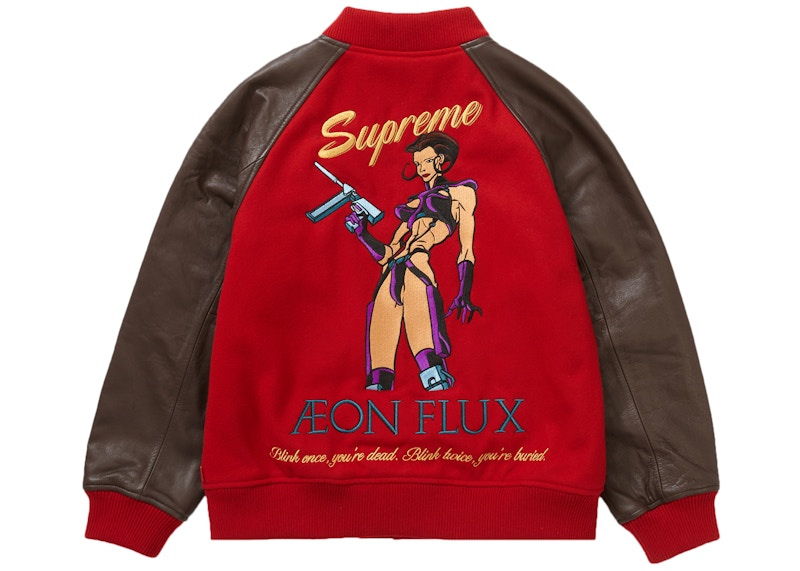 Supreme Aeon Flux Varsity Jacket Red