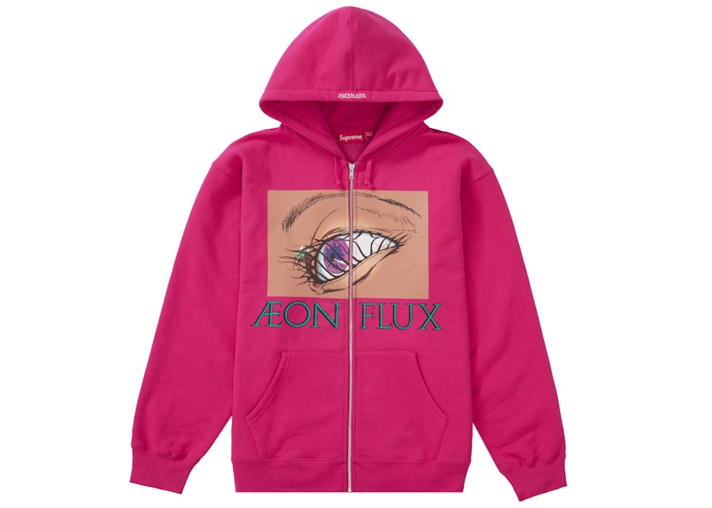 Supreme Aeon Flux Zip Up Hooded Sweatshirt Fuchsia