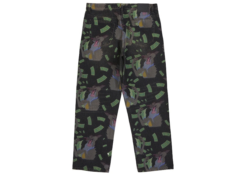 Supreme All Dogs Go To Heaven Loose Fit Jean Washed Black