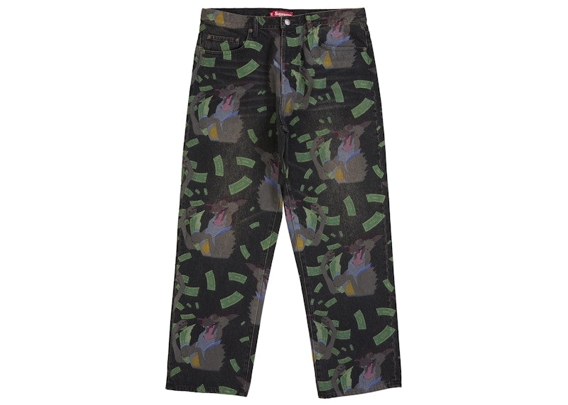 Supreme All Dogs Go To Heaven Loose Fit Jean Washed Black