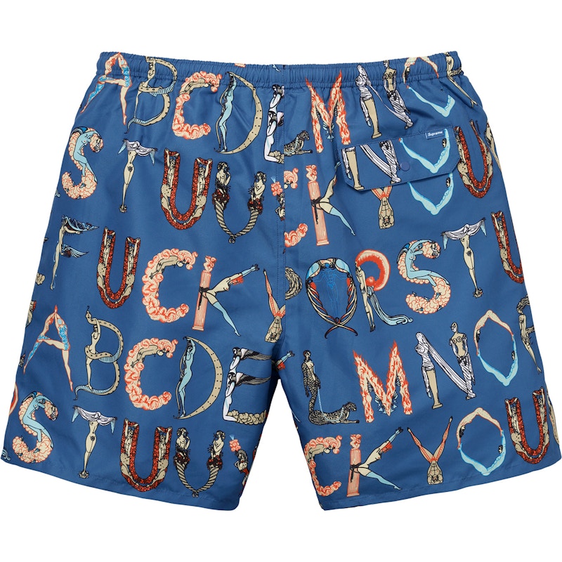 Supreme Alphabet Water Short Navy