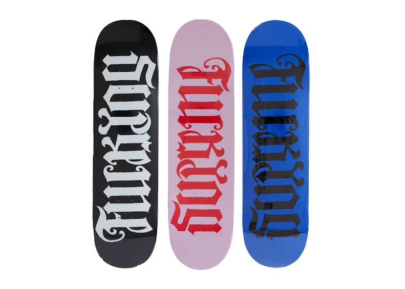 Supreme Ambigram Skateboard Deck Set Multicolor