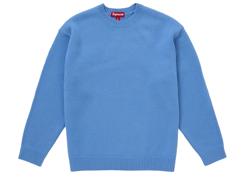 Supreme Angora Script Sweater Light Blue