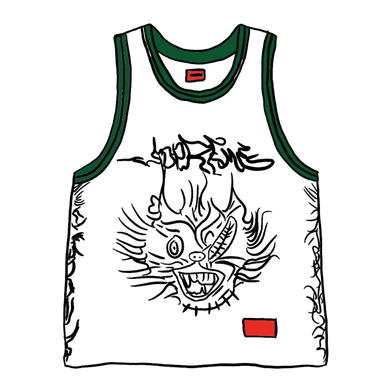 Supreme Animal Basketball Jersey White