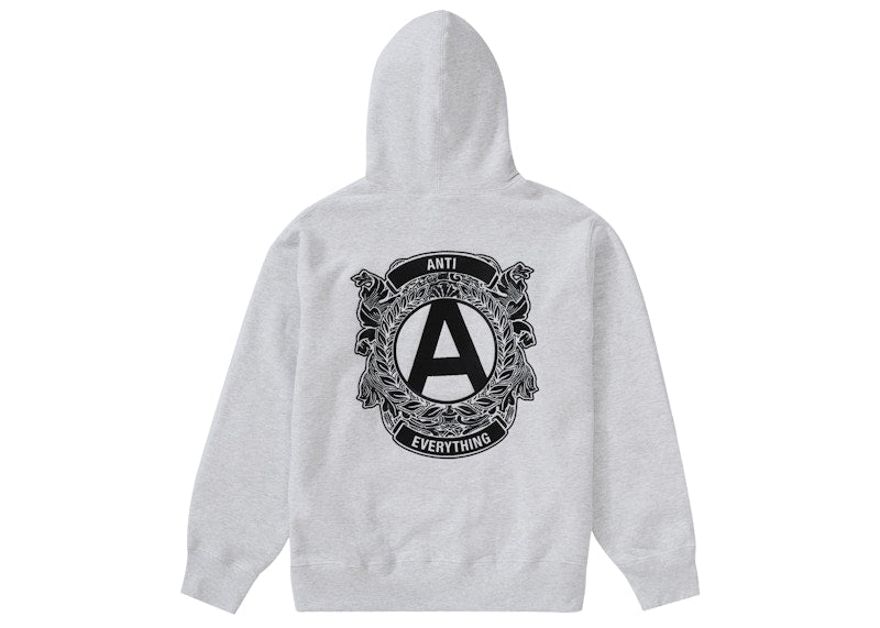 Supreme Anti Hooded Sweatshirt Ash Grey