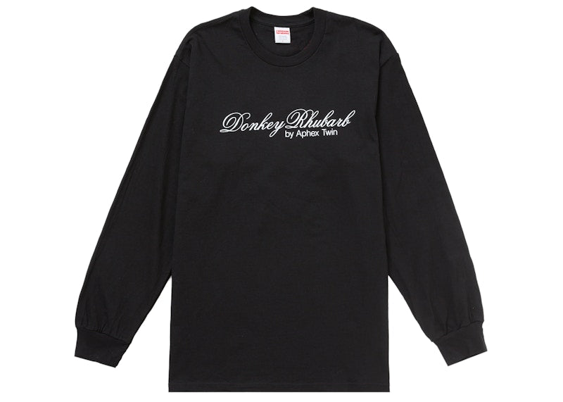 Supreme Aphex Twin Donkey Rhubarb L/S Tee Black