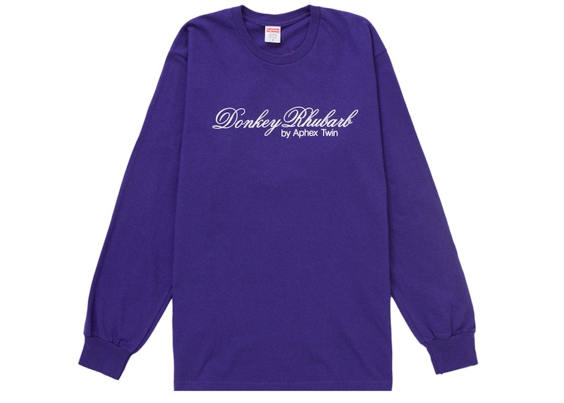 Supreme Aphex Twin Donkey Rhubarb L/S Tee Purple