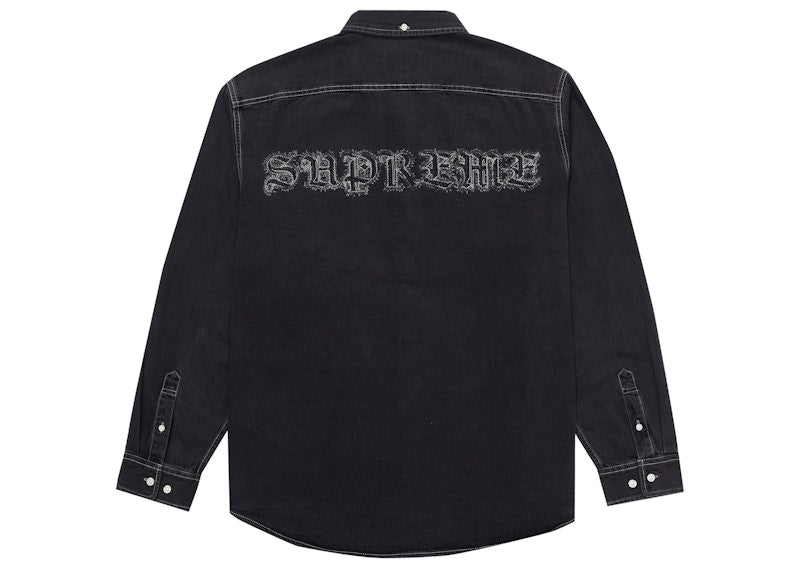 Supreme Appliqué Denim Shirt Black