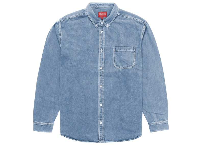 Supreme Appliqué Denim Shirt Blue