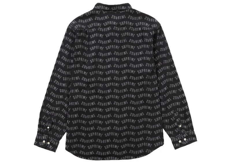 Supreme Arc Jacquard Denim Shirt Black