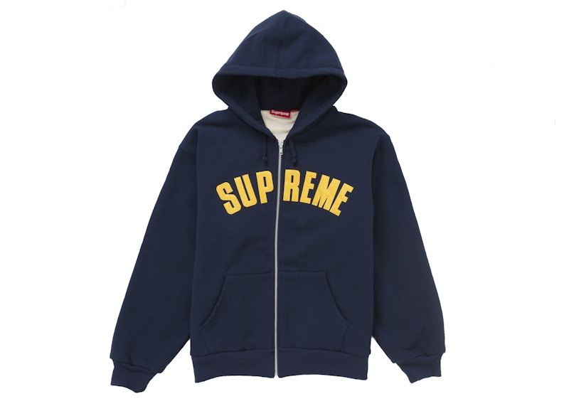 Supreme Arc Thermal Zip Up Hooded Sweatshirt Navy
