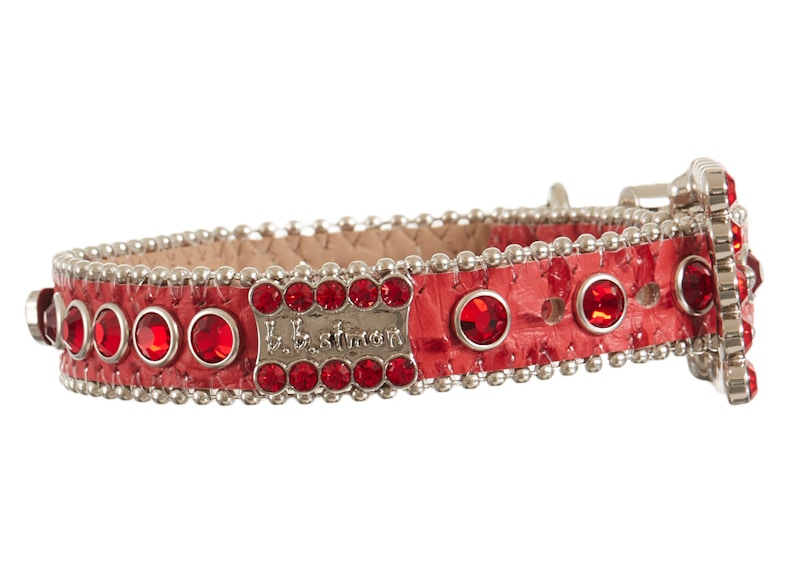 Supreme B.B. Simon Studded Dog Collar Red
