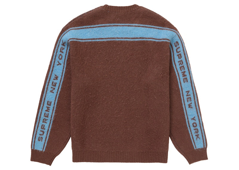 Supreme Back Stripe Sweater Brown