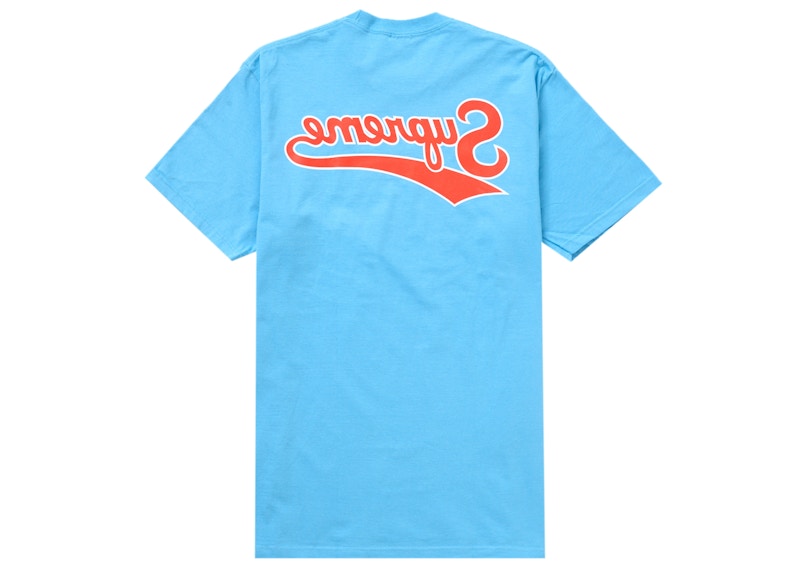 Supreme Backwards Tee Bright Blue