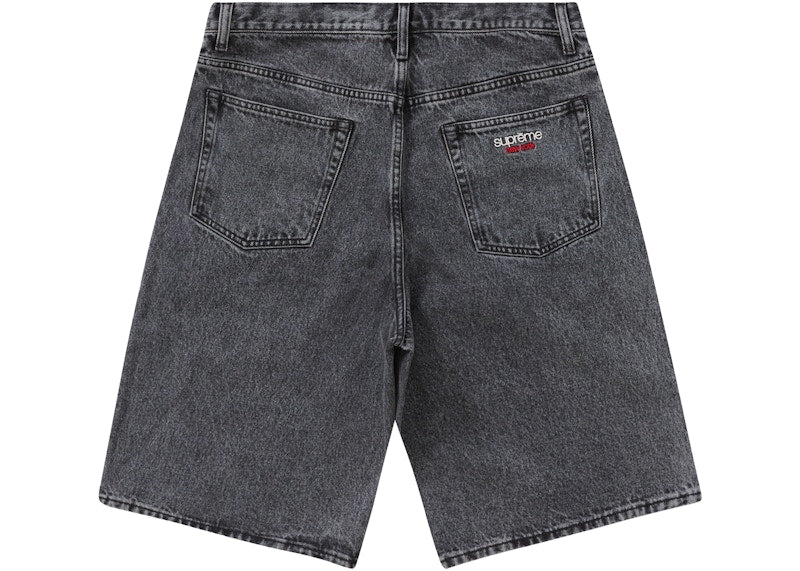 Supreme Baggy Denim Short Washed Black