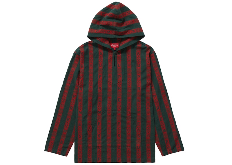 Supreme Baja Hooded Shirt Green