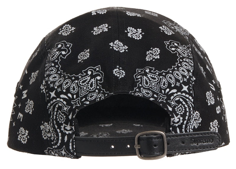 Supreme Bandana Camp Cap Black