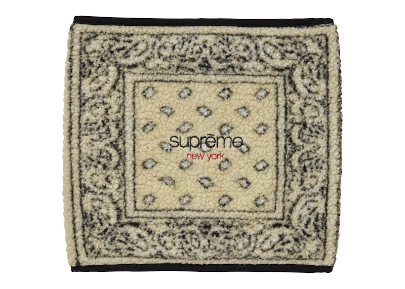 Supreme Bandana Fleece Neck Gaiter Tan