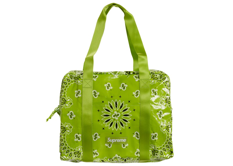 Supreme Bandana Tarp Small Duffle Bag Bright Green