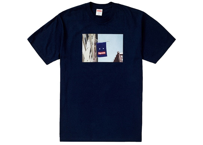 Supreme Banner Tee Navy