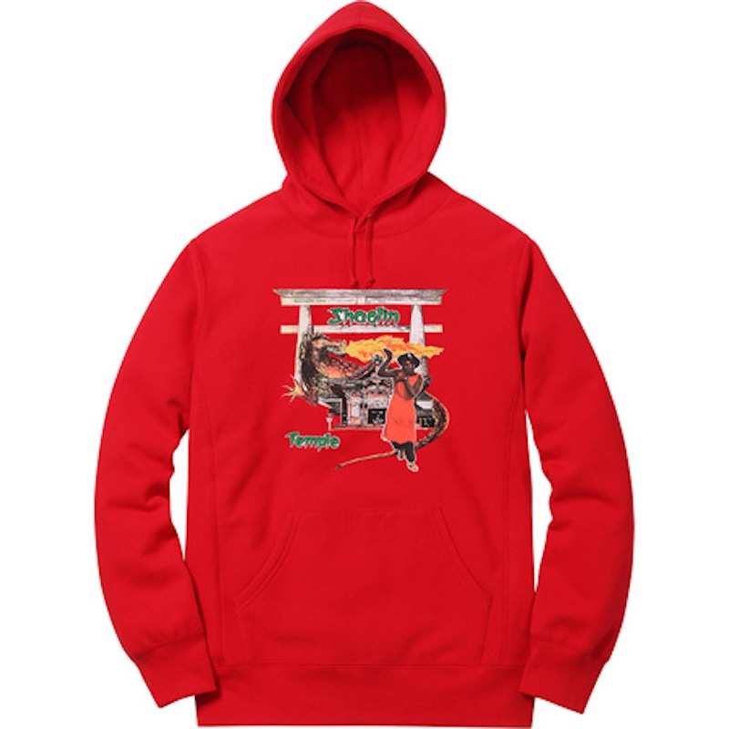 Supreme Barrington Levy Jah Life Shaolin Temple Hooded Sweatshirt Red