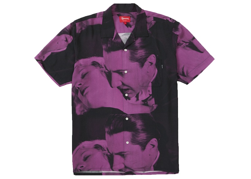 Supreme Bela Lugosi Rayon S/S Shirt Purple