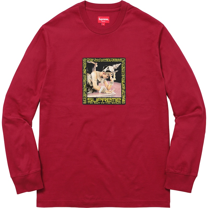 Supreme Best In the World L/S Tee Light Cardinal