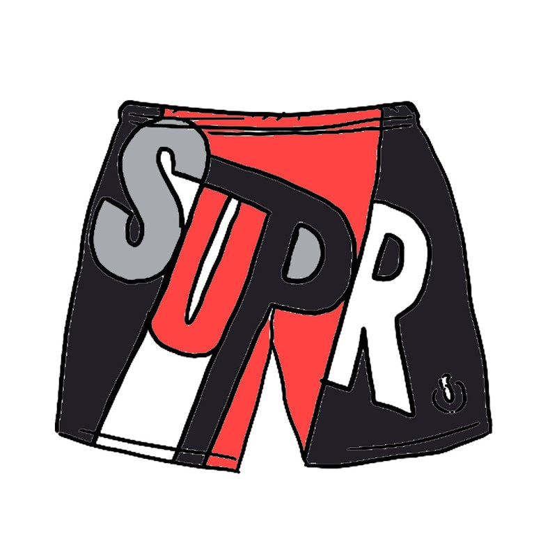 Supreme Big Letter Water Short Black