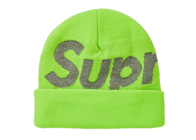 Supreme Big Logo Beanie (FW18) Bright Green