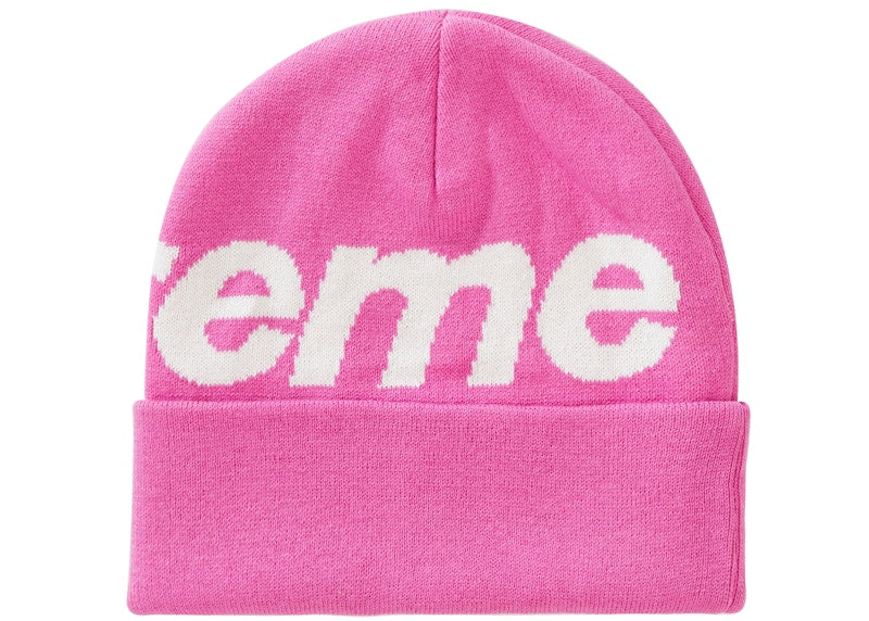 Supreme Big Logo Beanie (FW19) Magenta