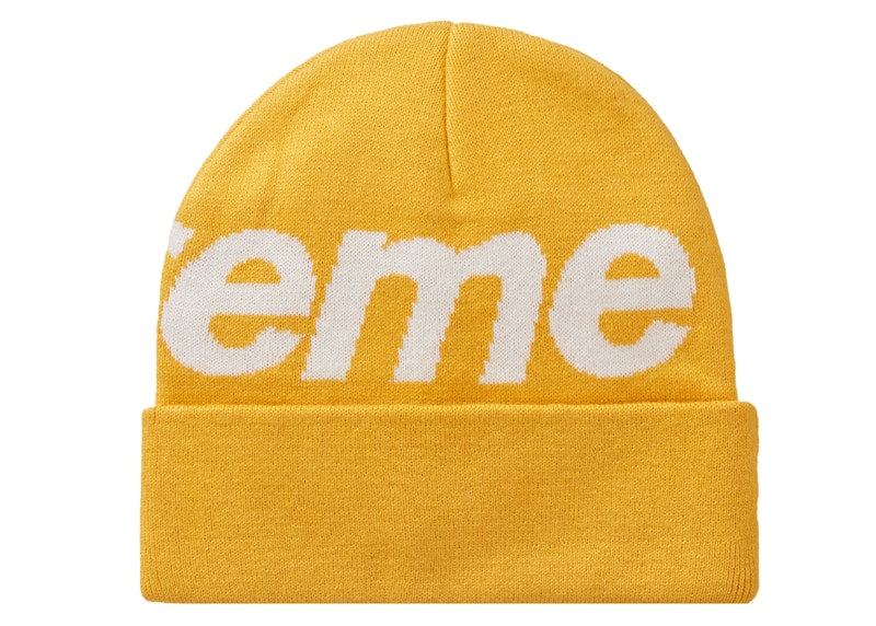 Supreme Big Logo Beanie Beanie (FW23) Gold