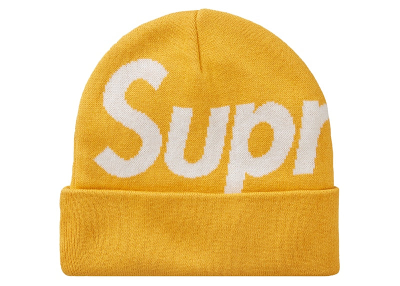 Supreme Big Logo Beanie Beanie (FW23) Gold