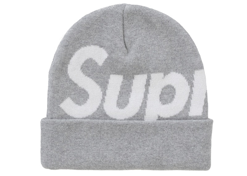 Supreme Big Logo Beanie (FW24) Ash Grey