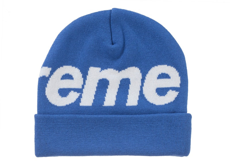 Supreme Big Logo Beanie (FW24) Blue