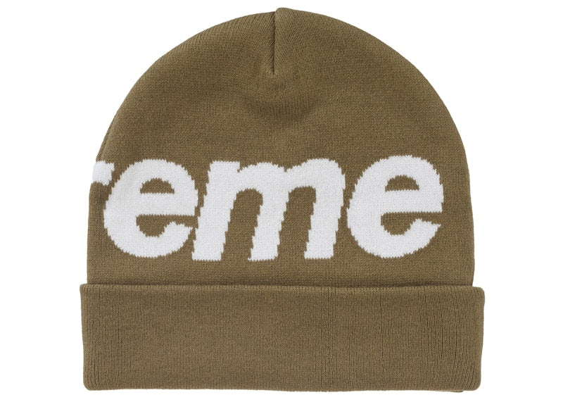 Supreme Big Logo Beanie (FW24) Olive