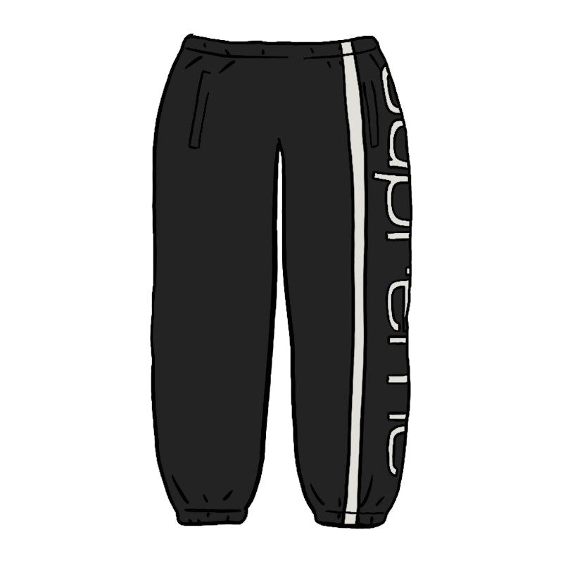 Supreme Big Logo Paneled Sweatpant Black