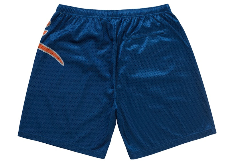Supreme Big Script Mesh Short Blue