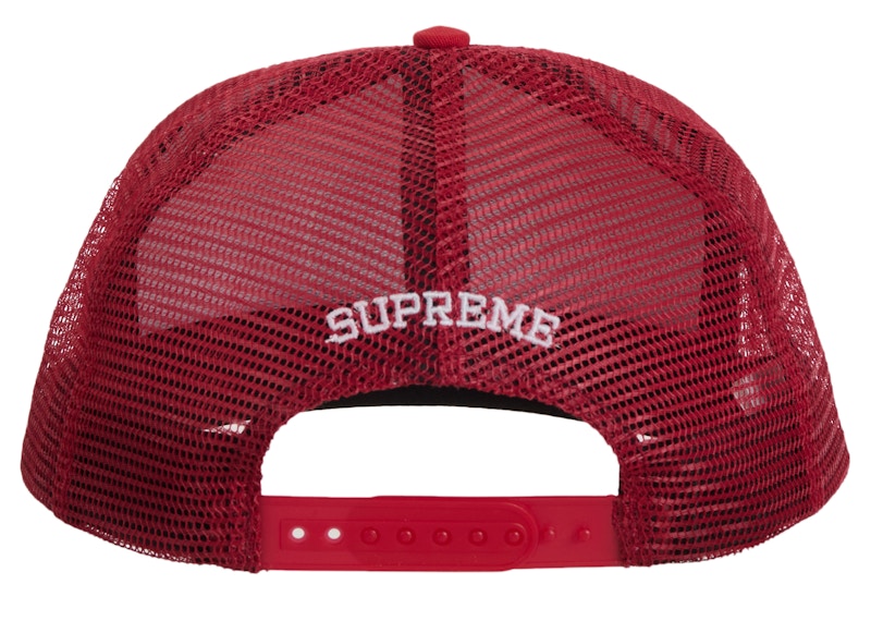 Supreme Black Cat Mesh Back 5-Panel Red