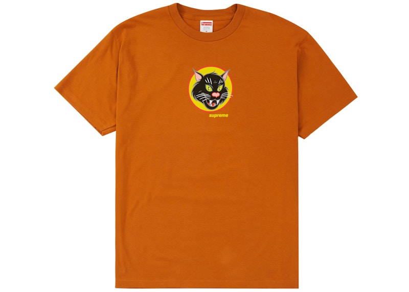 Supreme Black Cat Tee Burnt Orange