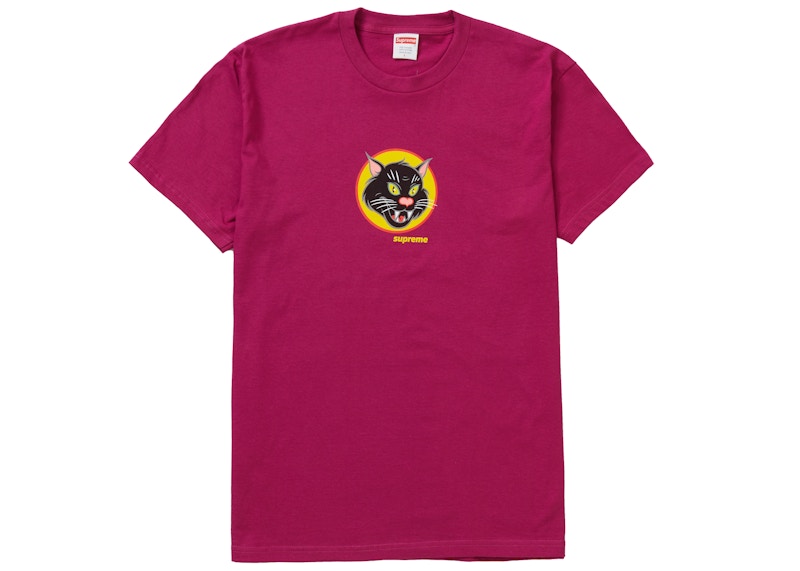 Supreme Black Cat Tee Magenta