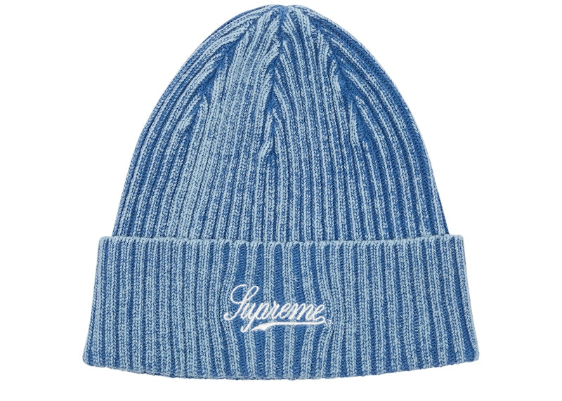 Supreme Bleached Rib Beanie Navy